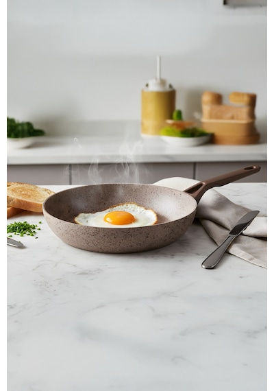 Yunusoğlu Home Castella Serisi Bej 10 Parça Granit Tencere Seti 4 Mm Kalınlık, Pyrex Kapaklı Bej
