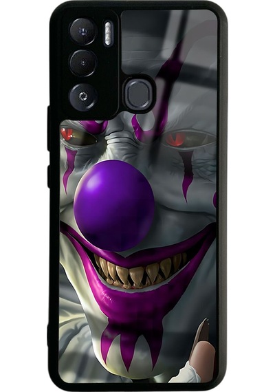 Tecno Pova Neo Joker Tasarımlı Glossy Telefon Kılıfı Siyah