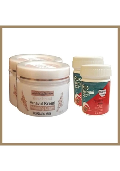 Bezos Süper Three Brand Vücut Kremi 100 Ml Arnavut Kremi 2 Adet + Rus Merhemi 50 Ml 2 Adet 22