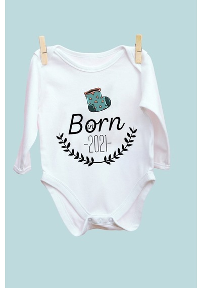 Babylimon Born In Çarık Desenli Uzun Kol Body Beyaz - 101516757 Beyaz