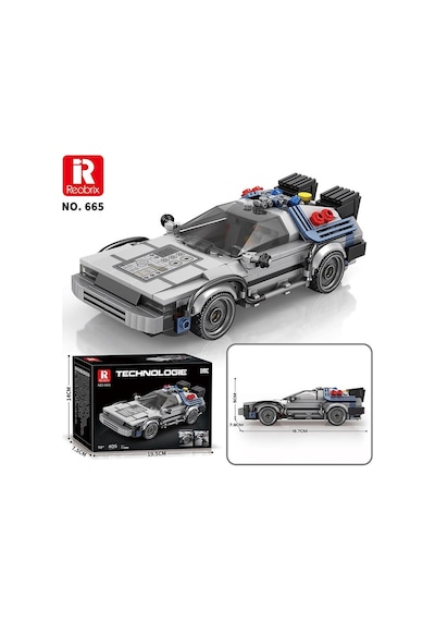 Reobrix Technic 665 Geleceğe Dönüş Delorean Dmc Back To The Future Yaratıcı Yapı Blok Seti Building Blocks - 405 Parça