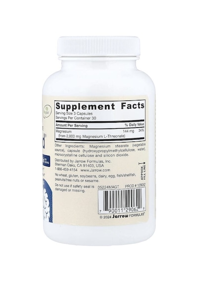 Jarrow Formulas, Magmind , Brain Health, 90 Veggie Capsules 48 Mg Per Capsule