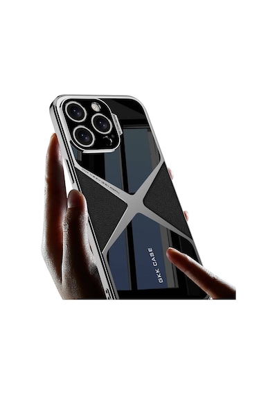 Apple     Uyumlu iPhone 15 Pro Max Kılıf Ultra İnce Kamera Korumalı Pc + Deri Arka Yüzey Zore X-pro Kapak Siyah