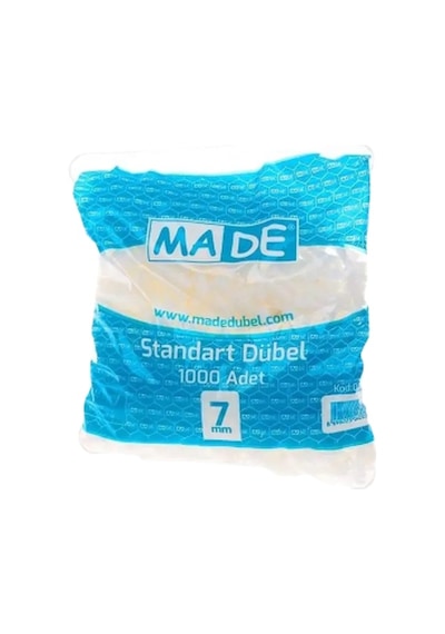 7 Mm 1000Li Paket Standart Beyaz Dübel Made