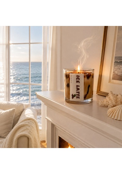 Gül Mum Candle Latte Kokulu Mum - Cam Bardaklı Kahve Kokulu- 12'li Paket Diğer
