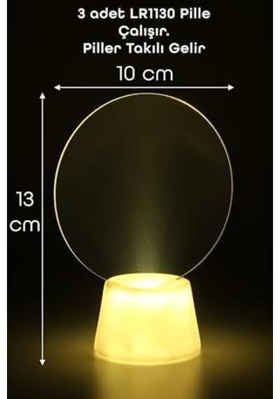 3lü Led Mum Yaz-sil Işıklı 3 Kalemli Neon Yazı Tahtası Yazılıp Silinebilir Not Tahtası Akrilik 10c