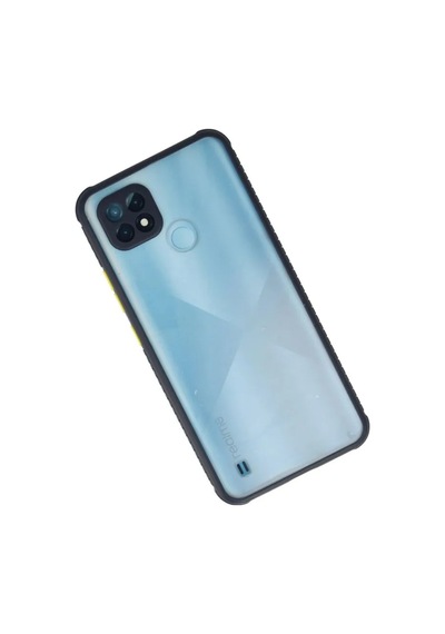 Jenerik Realme C21 Kılıf Miami Şeffaf Silikon - Lacivert