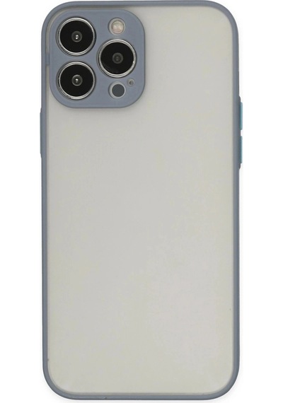 Durukar Apple iPhone Uyumlu 14 Pro Max Kılıf Montreal Silikon Kapak - Gri