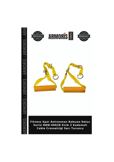Fitness Spor Antrenman Rebuwo Delux Serisi Rbw-00628 Elcik 3 Kademeli Cable Crosselciği Sarı Turuncu