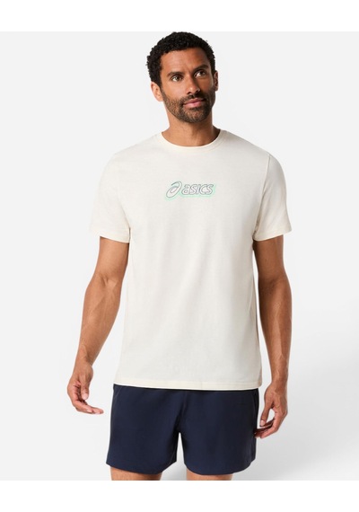 Asics Asıcs Logo Graphıc Tee Erkek Bej Kısa Kollu Tshirt 2031f334-100