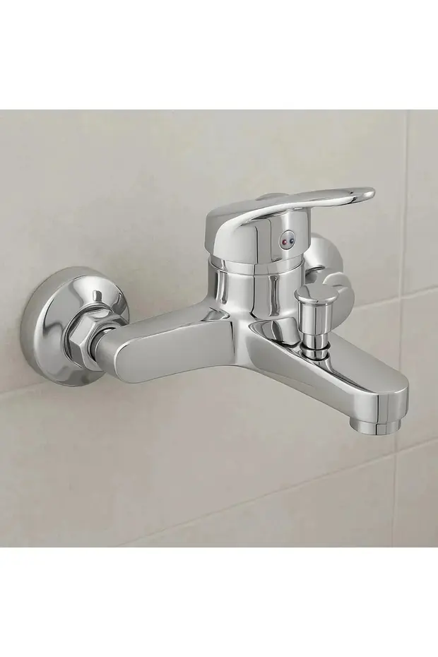 Banyo Bataryası Krom Pirinç Mix Duş Seti 5 Fonksiyonlu Duş Başlığı Hortum Mafsal