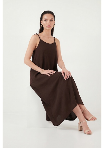 Lela Bayan Elbise 5865732 Kahve Kahve