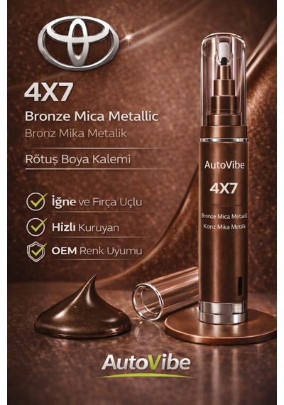 Toyota Rötuş Boya Kalemi 4x7 Bronz Mika Metalik 2si1arada Çizik Giderici