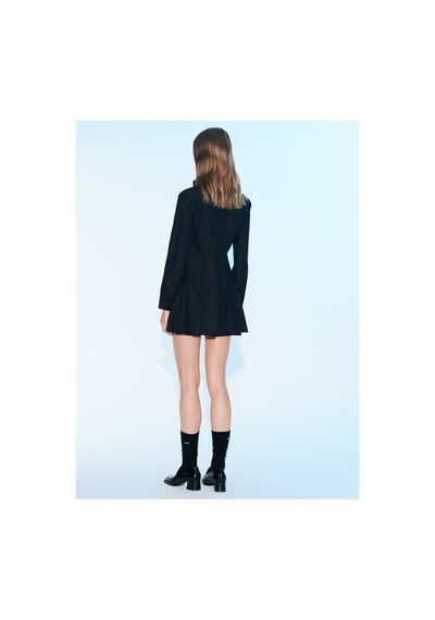 Sagaza Studio Ss6019 Gömlek Mini Elbise Siyah
