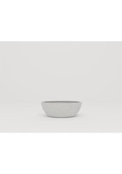 Nuano Consept Viola Serisi Yuvarlak Saksı Beyaz 40x30x20