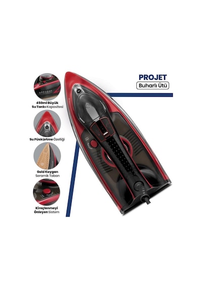 Goldmaster GM-7632 Projet 2600 W Buharlı Ütü