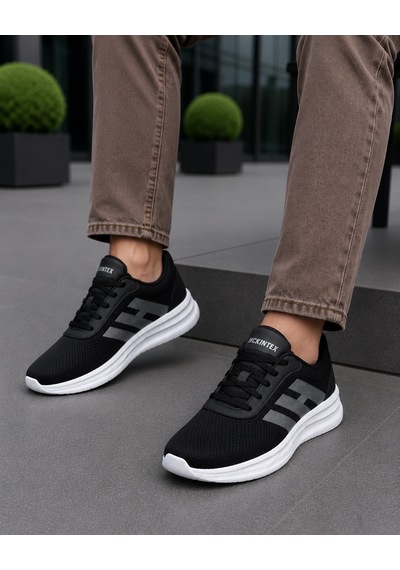 Homiro Fuspedli Poli Taban Günlük Spor Ayakkabı Sneaker Siyah - Füme