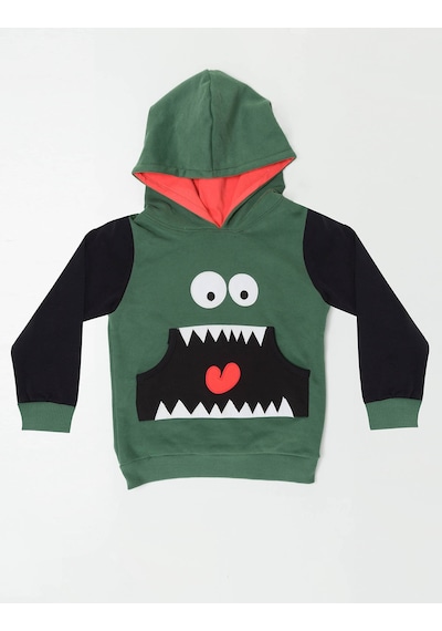 Obur Kapüşonlu Kanguru Cepli Erkek Çocuk Sweatshirt