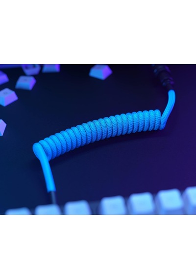 Gaming Premium Coiled Klavye Kablosu - Altın Kaplama Usb-a Pc Usb-c Klavye , Kablo Karışıklığına Karşı Koruma, Çift Örgülü Kılıf, 5 Kutuplu Aviator Fiş - Electric Blue Gaming Premium Coiled Klavye Kablosu - Altın Kaplama Usb-a Pc Usb-c Klavye , Kablo Karışıklığına Karşı Koruma, Çift Örgülü Kılıf, 5 Kutuplu Aviator Fiş - Electric Blue