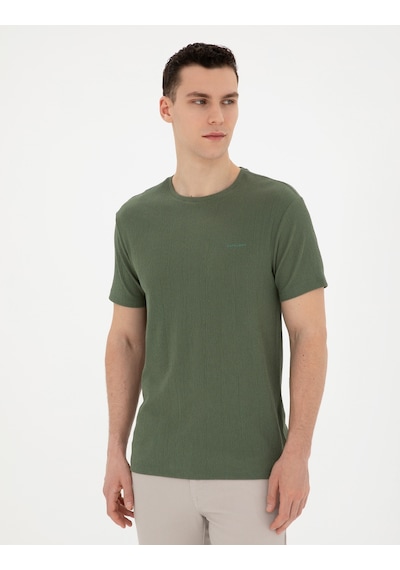Pierre Cardin Erkek Haki Tişört 50288914-vr027 Haki