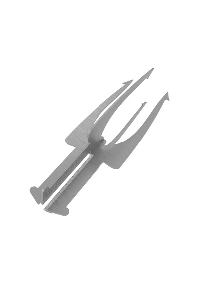 Kamp Ayısı Fiskspids Bushcraft Metal 2mm Mızrak Ucu Gri
