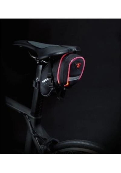 Topeak Aero Wedge İglow Medium Led Işıklı Sele Altı Çanta Siyah