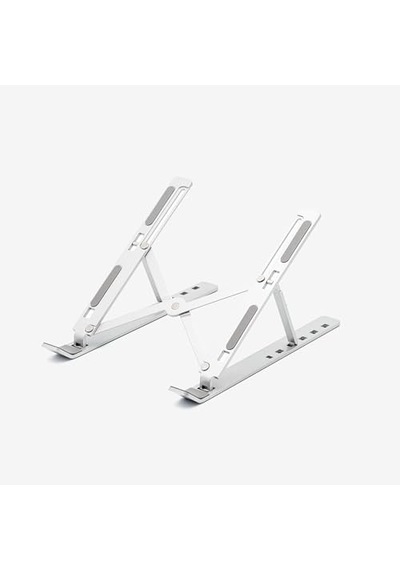 Fiigo Laptop Standı Katlanabilir Çok Fonksiyonlu Metal Silver 1