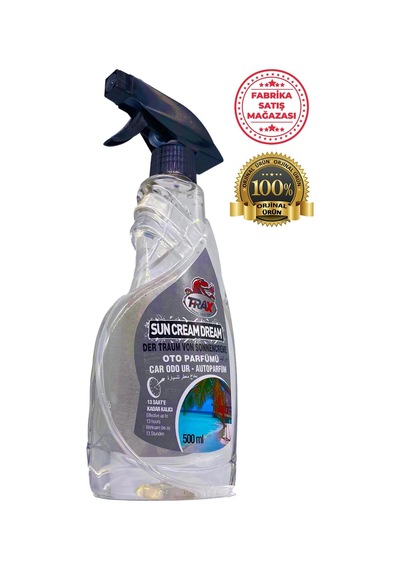 Sun Cream Kokulu Ferah Oto Ev Oda Sprey Parfüm Trax 500 Ml