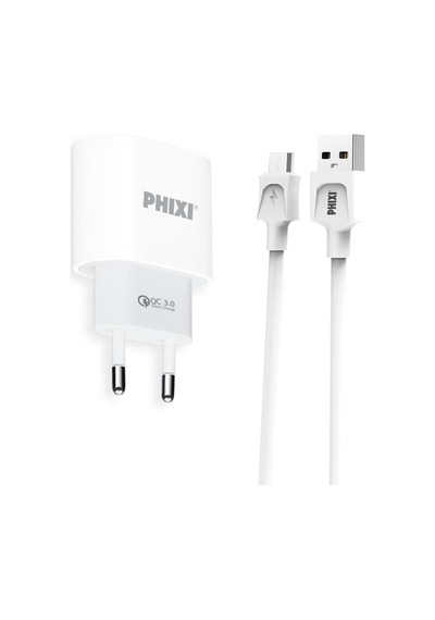 Phixi QCH271M Force Akım Korumalı 15 W / 3 A Qualcomm 3.0 Micro USB Kablolu Şarj Cihazı