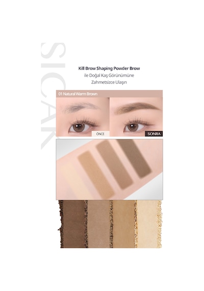 Clio Kill Brow Shaping Powder Brow 01 Natural Warm Brown
