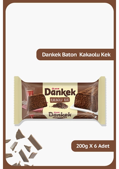 Ülker Dankek Baton Kek Kakaolu 200gr X6 Adet