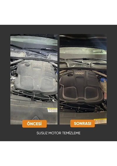 Susuz Motor Temizleme Spreyi 500 Ml + Tampon & Plastik Yenileyici 300 Ml