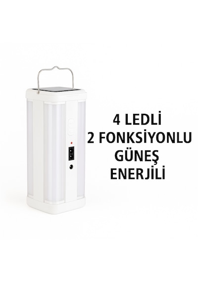 Güneş Enerjili Çok Fonksiyonlu Taşınabilir Kamp Lambası Su Geçi