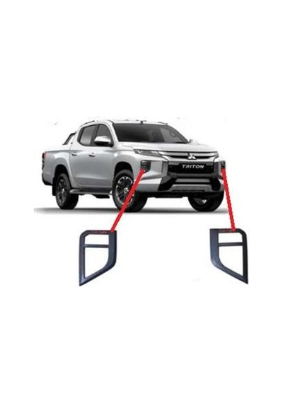 Mitsubishi L200 2019 Sonrası Sis Lambası Kaplama Siyah