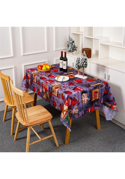 Kırışıklık Dirençli Noel Masa Örtüsü Düğün Ve Ziyafet İçin Parti Dekoratif Kumaş Style 5