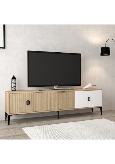 3802 Neva Tv Ünitesi 180 Cm Kapaklı Yunus - Beyaz - Sepet Tv Sehpası Yunus - Sepet - Beyaz Sarı 3802 Neva Tv Ünitesi 180 Cm Kapaklı Yunus - Beyaz - Sepet Tv Sehpası Yunus - Sepet - Beyaz Sarı