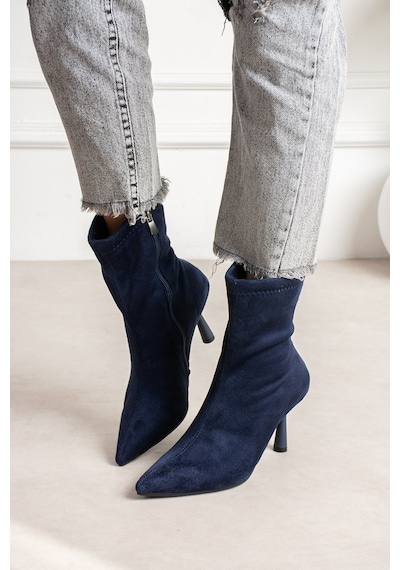 Dabab Shoes Marya Kadın Lacivert Streç Lüks Süet Sivri Burun Sıcak Astarlı Fermuarlı 7 Cm İnce Topuklu Bot Bootie Dabab Shoes Marya Kadın Lacivert Streç Lüks Süet Sivri Burun Sıcak Astarlı Fermuarlı 7 Cm İnce Topuklu Bot Bootie