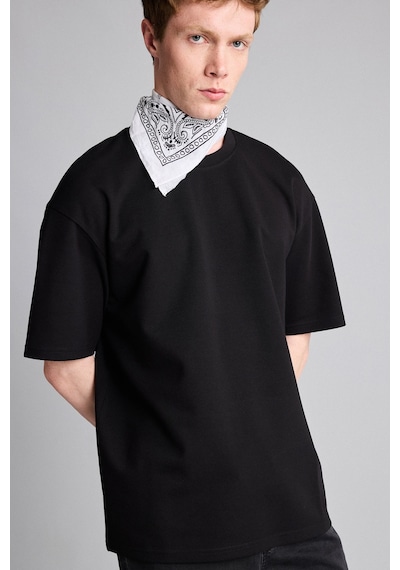Defacto Kırışmaz Pamuklu Nefes Alabilen Oversize Tişört X3926az26aubk81 Siyah-bk81
