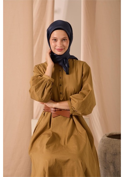 Silk Home Düz Shiny Eşarp 75006-63 lacivert