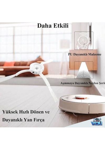 Roborock Q Revo Maxv , Qrevo Pro / S / Plus İçin lı Paket Mop Bezli Filtre Fırça Yedek Set