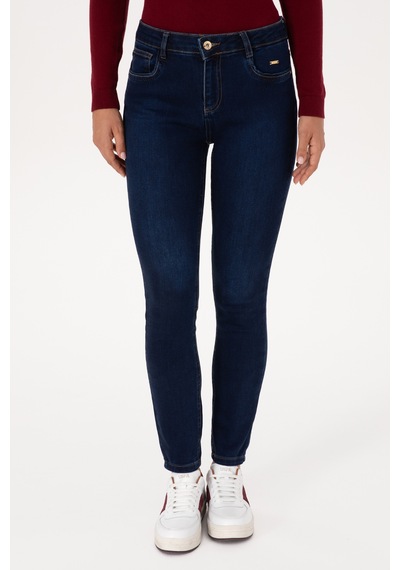 U.S. Polo Assn. Kadın Koyu Mavi Skinny Jean Pantolon 50317626-DN0023