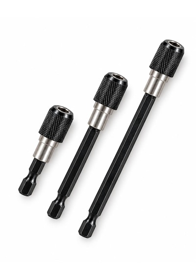 3 Parça Kilitli Manyetik Bits Uç Uzatma Seti 60 / 100 / 150 Mm