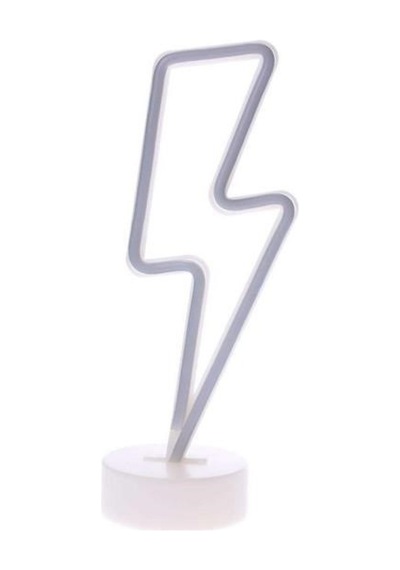 Buffer Dekoratif Şimşek Şeklinde Pilli Neon Led Lamba Süs Masa Lambası