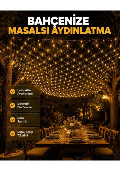 Lb Led File Işık Dekoratif Ağ Led Aydınlatma İç Mekan Balkon Bahçe Süsü Yeni Nesil