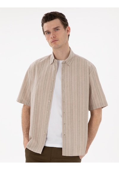Pierre Cardin Erkek Haki Gömlek Kısa Kollu 50301763-vr027 Haki