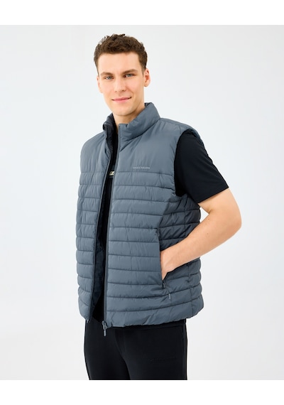 Skechers M Outerwear Polar Lining Paded Vest Erkek Gri Yelek S242212-3998 Gri