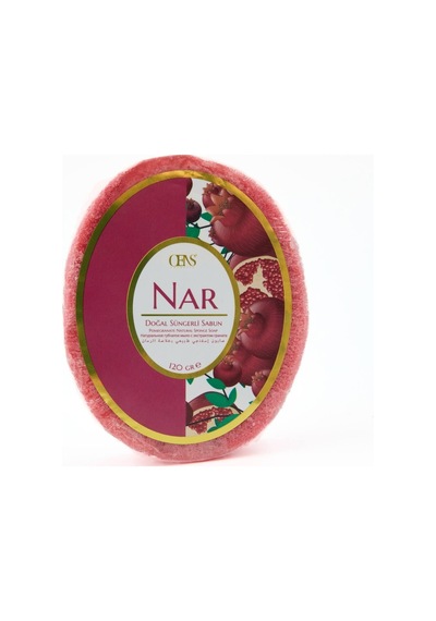 Nar Doğal Süngerli Sabun, Vücut Temizliği, Nar Kokulu, 120 Gram, Paraben İçermez Diğer