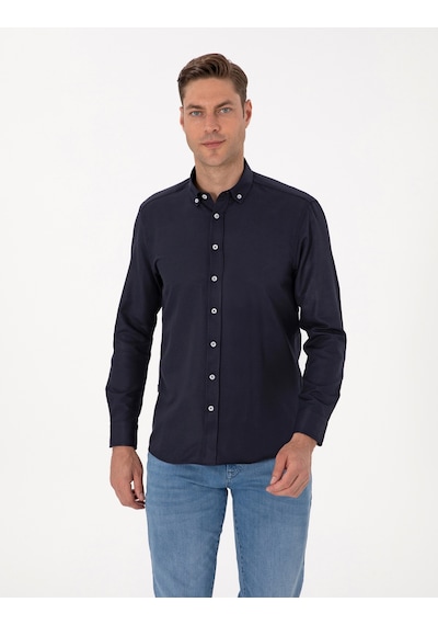 Pierre Cardin Erkek Lacivert Gömlek Desenli 50311487-vr033 Lacivert