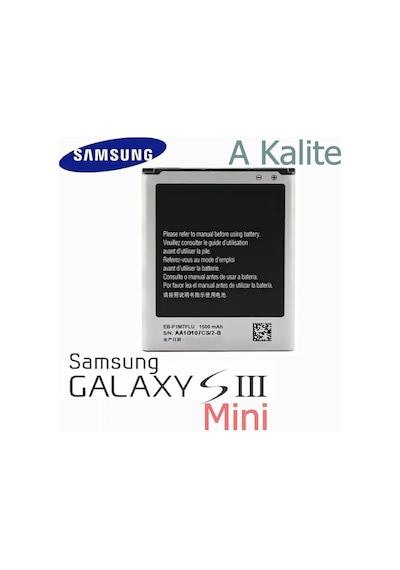 Samsung Uyumlu Galaxy S3 Mini İ8190 Batarya 1500Mah Eb-L1M7Flu Eb-F1M7Fl