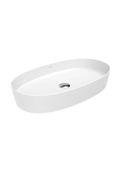 Oval Deliksiz Beyaz Lavabo İle Modern Tasarım 508 Yeşil